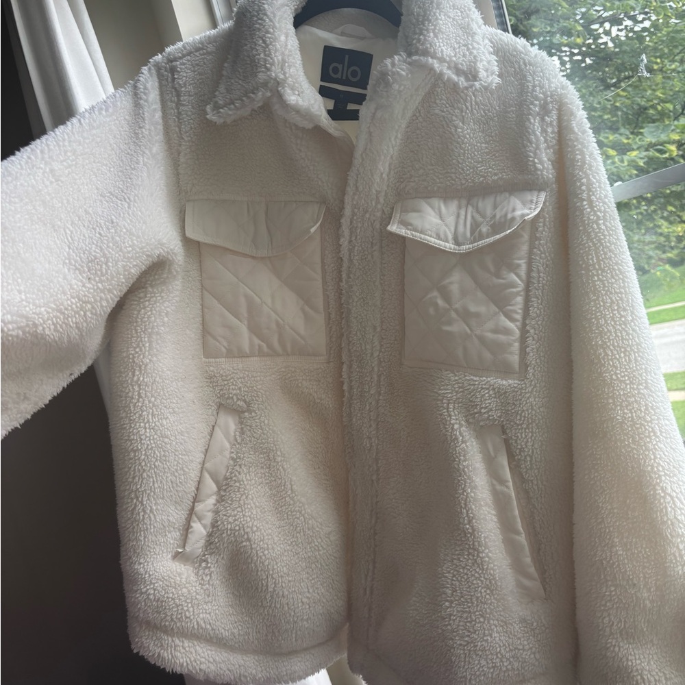 ALO Yoga White Sherpa Jacket